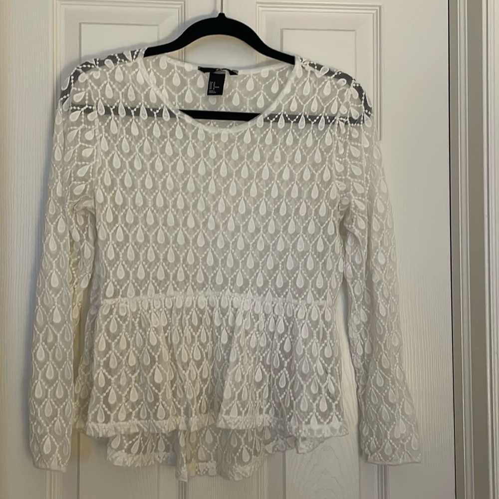 Peplum see through design top